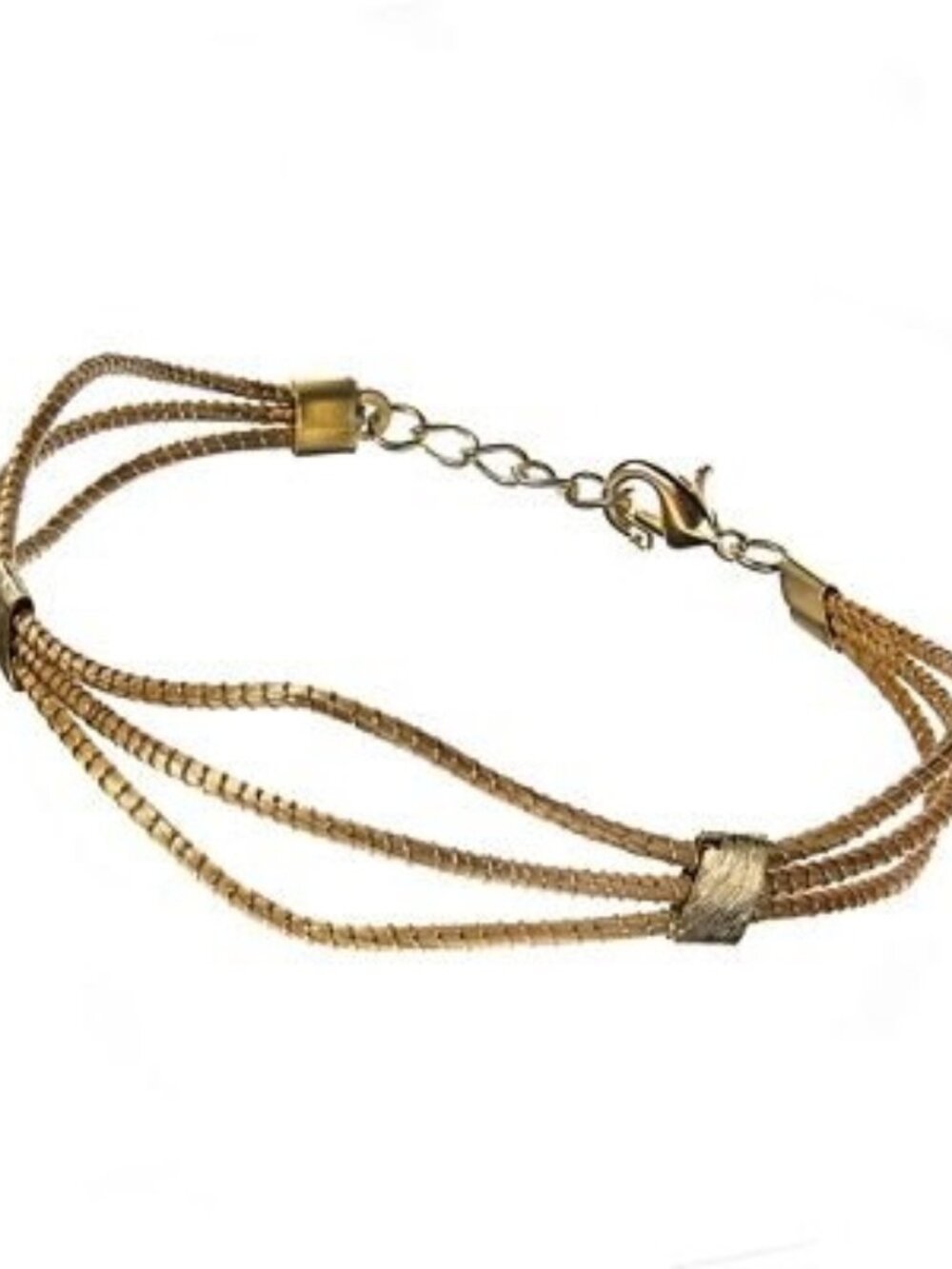😀 3 for $20 NWT Art da Terra Designer Hand-Crafted Gold Grass 3 Strand Bracelet